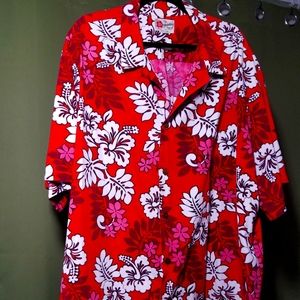 Mens Hilo Hattie 5xl Red Hibiscus